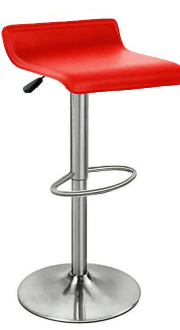 An image of Baceno Brushed Bar Stool Red