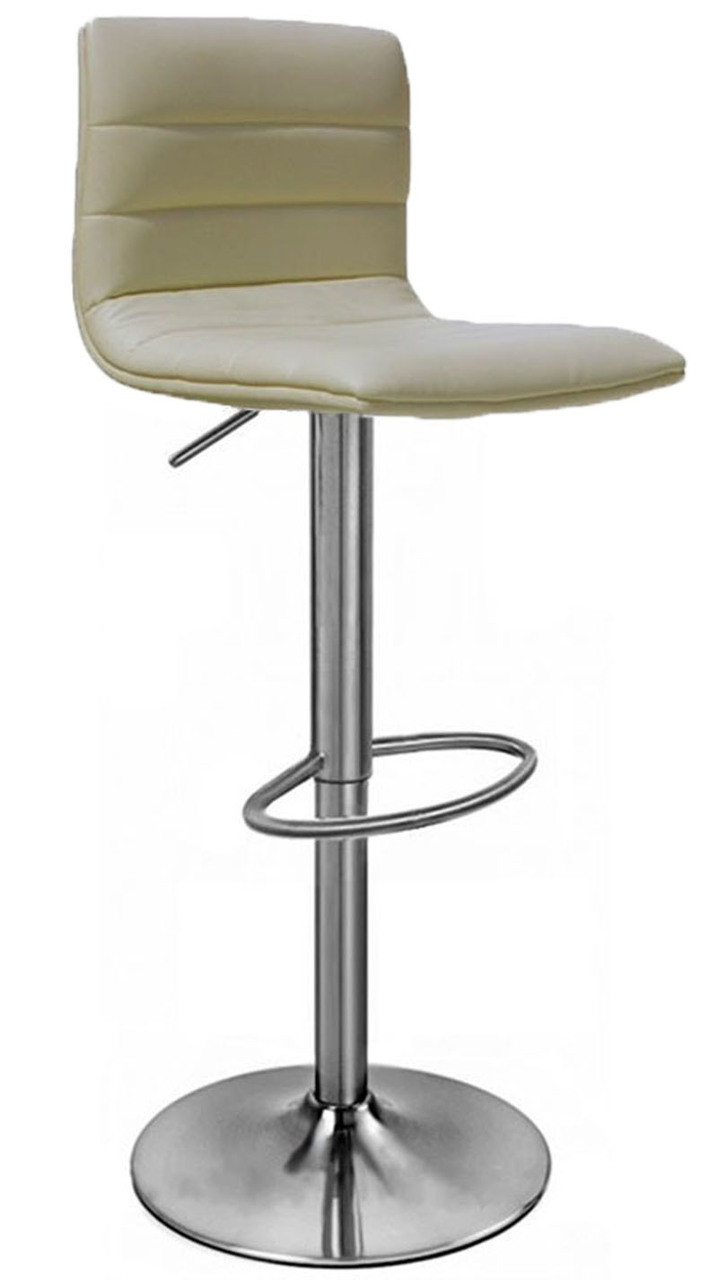 An image of Aldo Brushed Bar Stool Cream