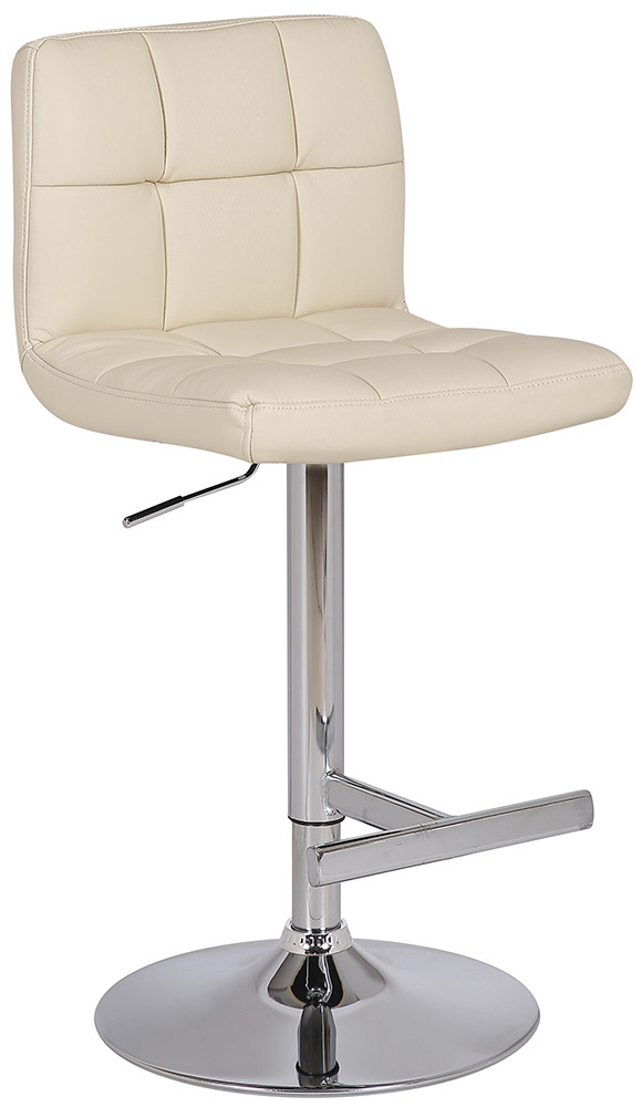 An image of Allegro Leather Bar Stool Cream