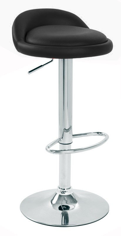 An image of Sofia Leather Bar Stool Black