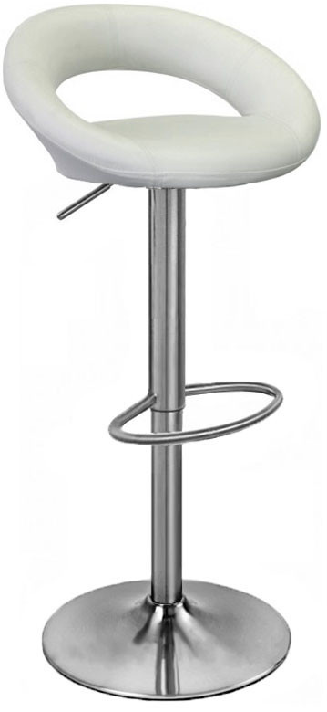 An image of Sorrento Leather Brushed Bar Stool White