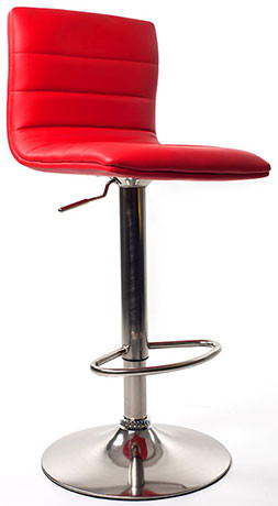 An image of Aldo Brushed Bar Stool Red