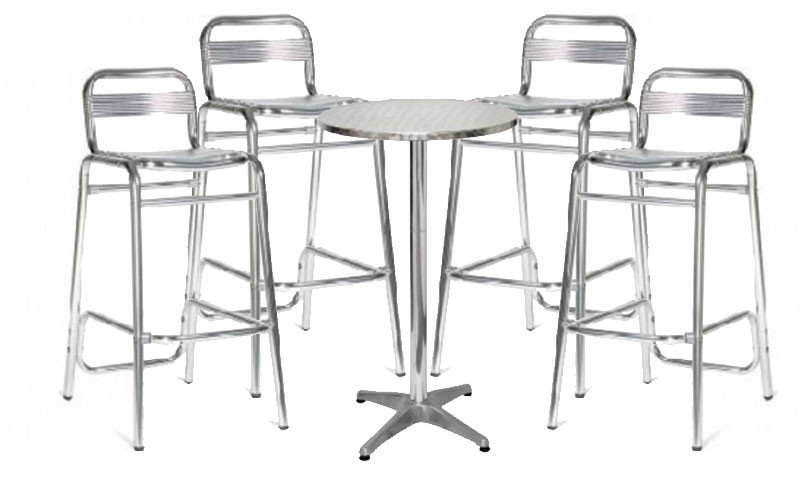 An image of Doncaster Outdoor Bar Stool and London Table Package