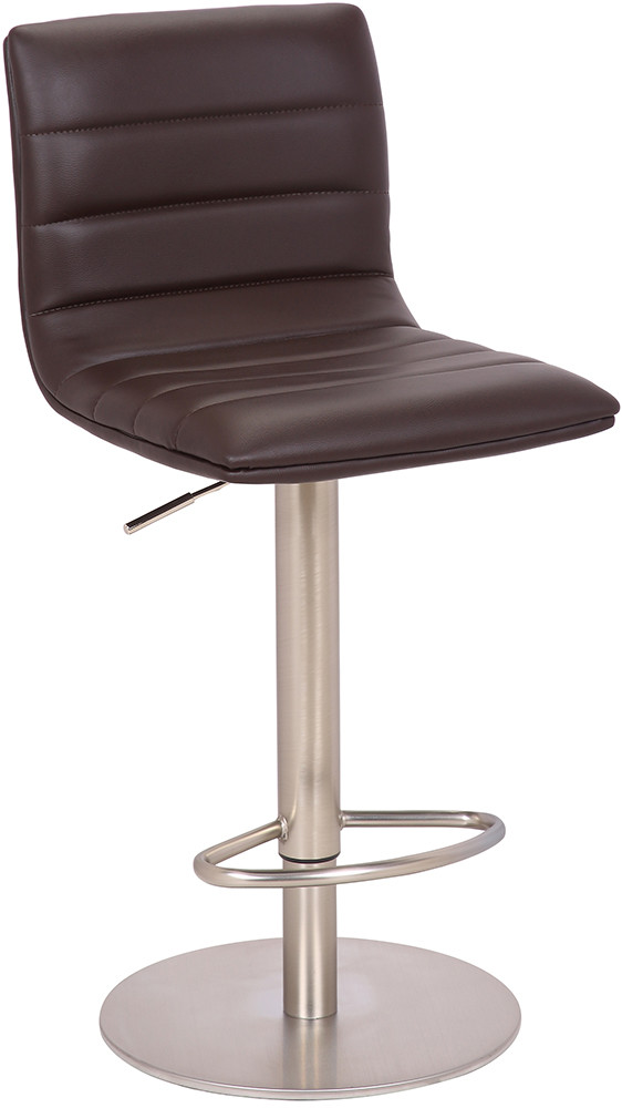 An image of Deluxe Aldo Brushed Bar Stool Brown