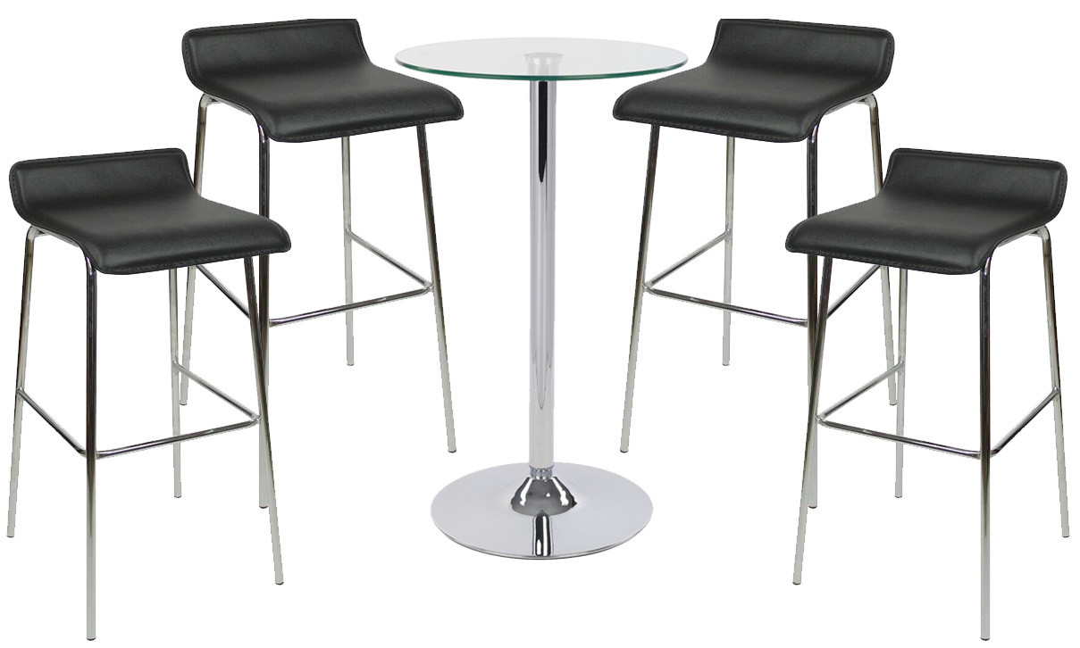 An image of Baceno Fixed Height Bar Stool and Como Table Package