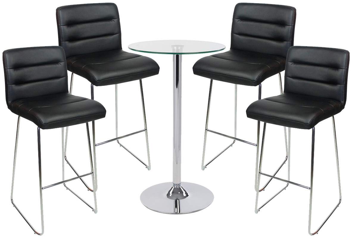 An image of Luscious Fixed Height Curved Bar Stool and Como Table Package