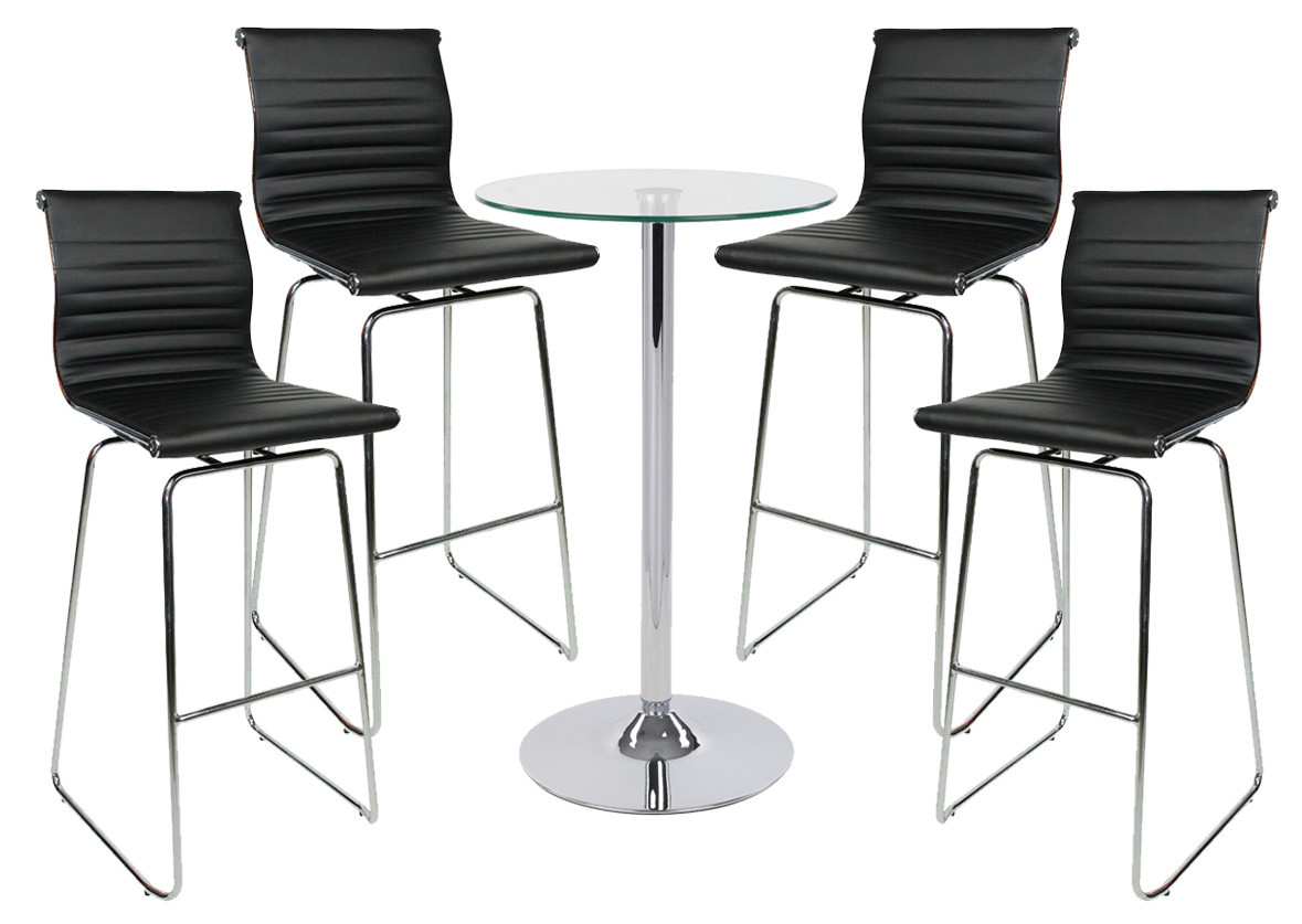 An image of Rovigo Fixed Height Curved Bar Stool and Como Table Package