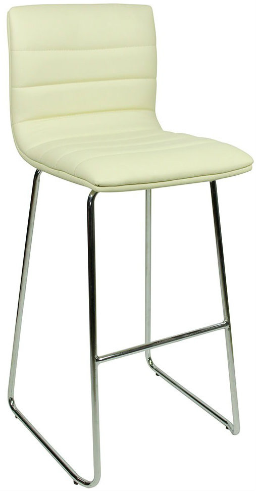 An image of Aldo Fixed Height Curved Bar Stools Cream