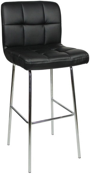 An image of Allegro Fixed Height Bar Stools Black