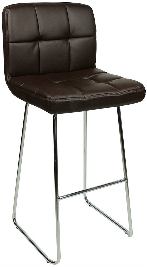 An image of Allegro Fixed Height Curved Bar Stools Brown
