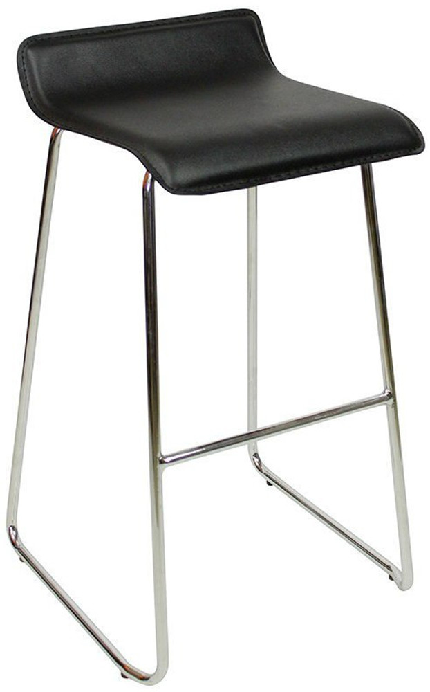 An image of Baceno Fixed Height Curved Bar Stools Black