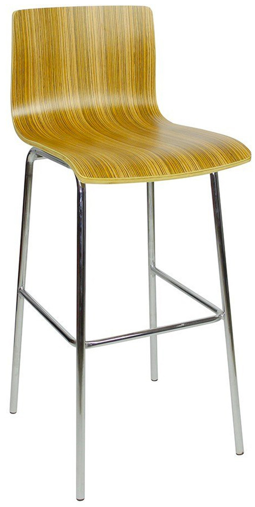 An image of Venezia Fixed Height Bar Stools Zebrano