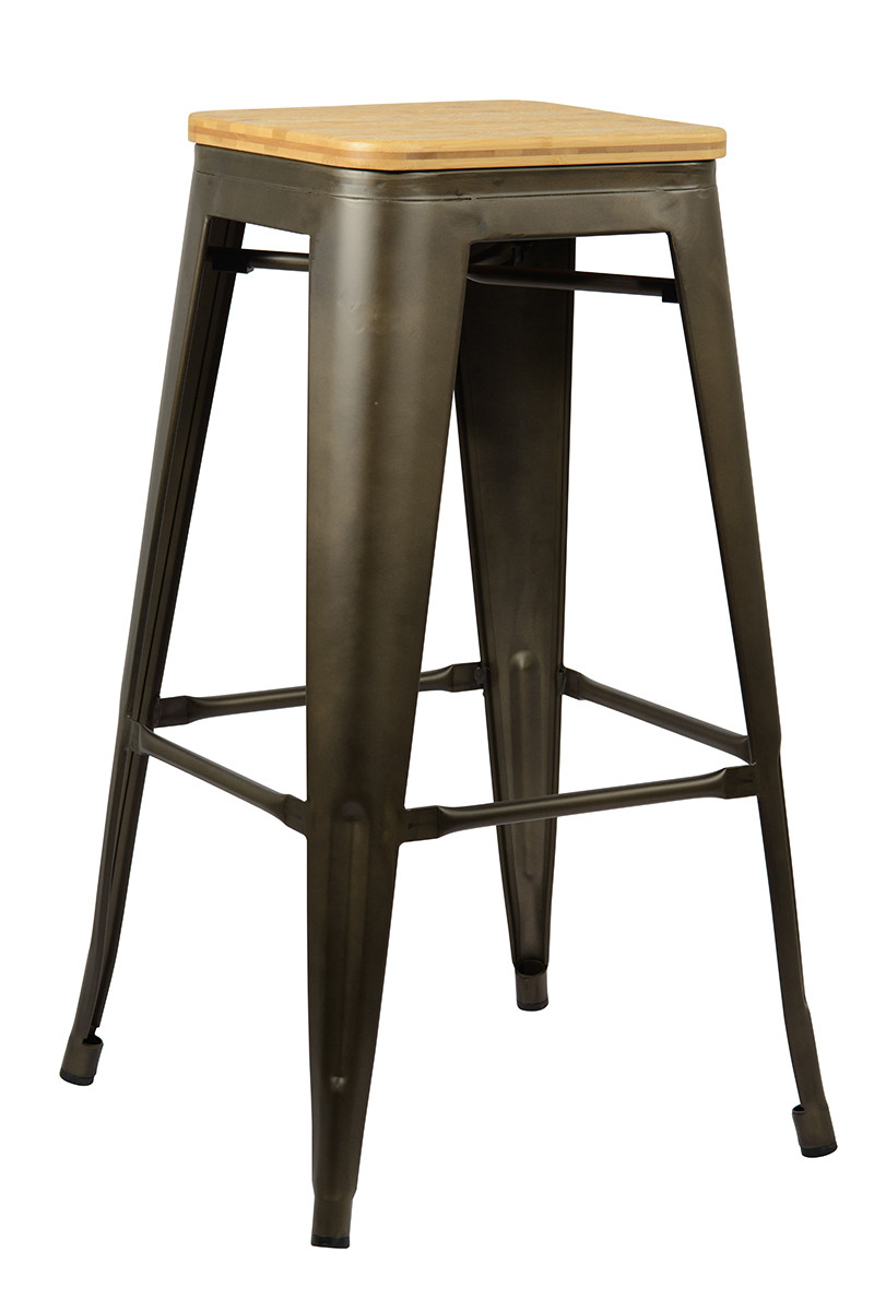 An image of Tolix Natural Bar Stool